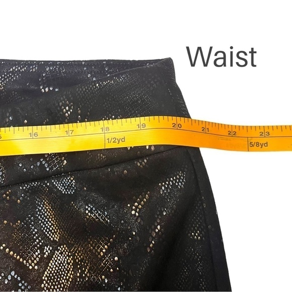 MELANIE LYNE Madison Snakeskin Pull-on Slacks in Black on Black (18) (NWOT) - Picture 8 of 16